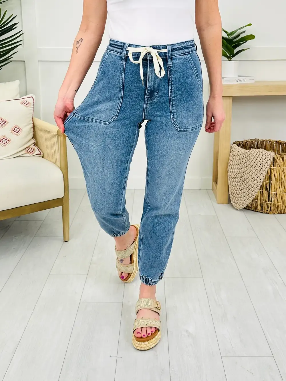 Judy Blue Chasing Comfort Denim Joggers