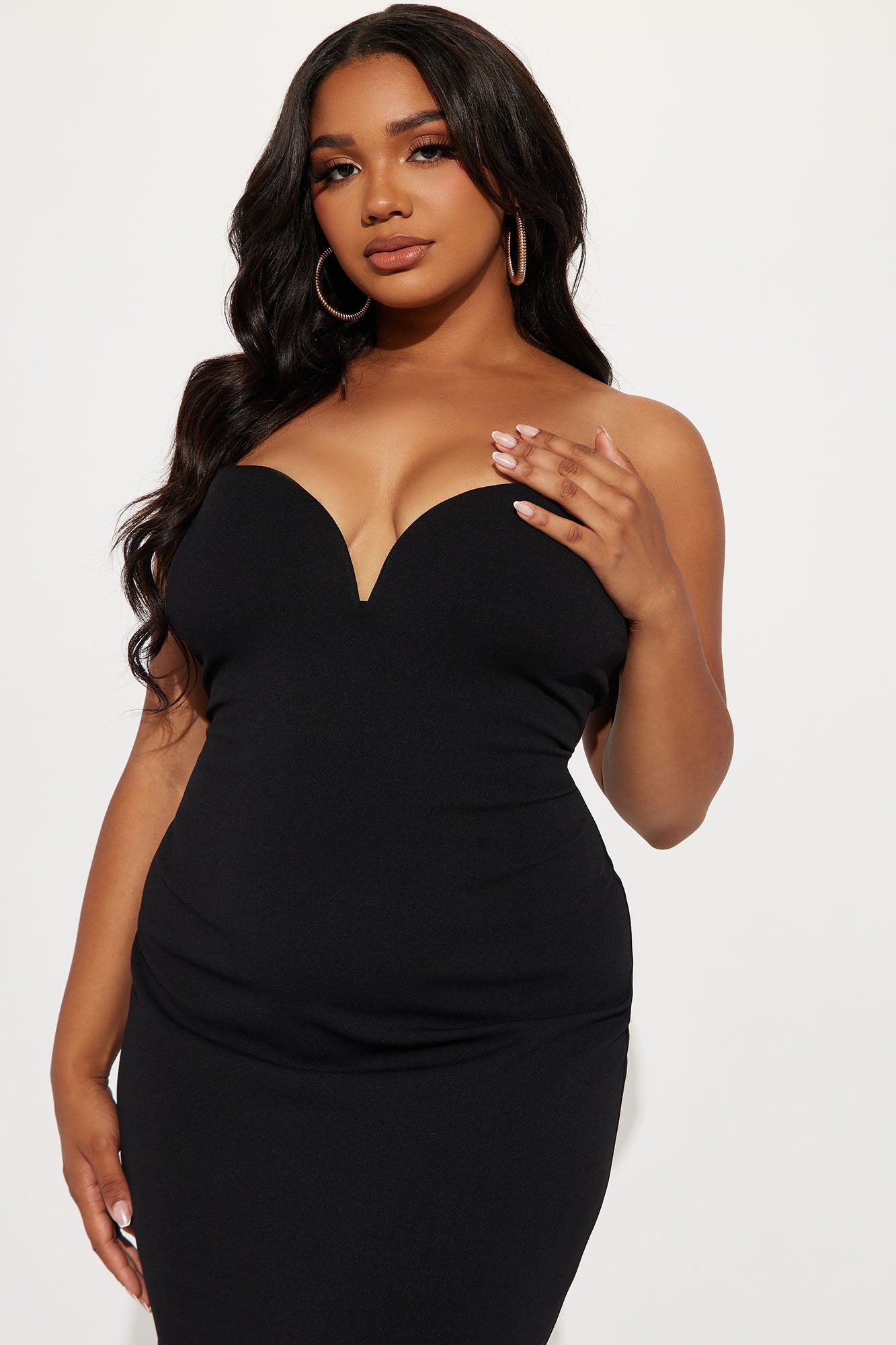 Monte Carlo Nights Midi Dress - Black