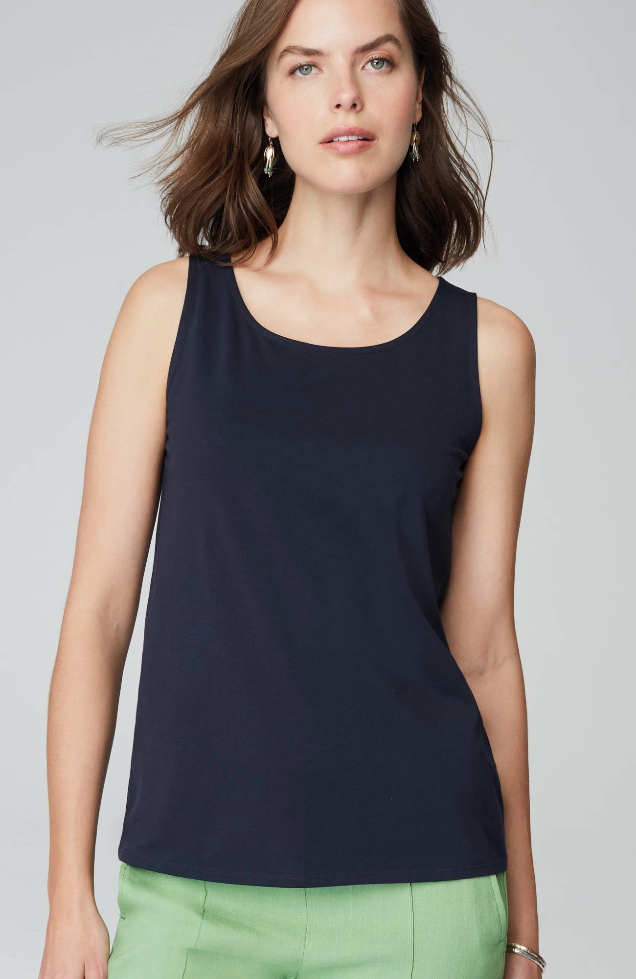 pima-stretch knit tank