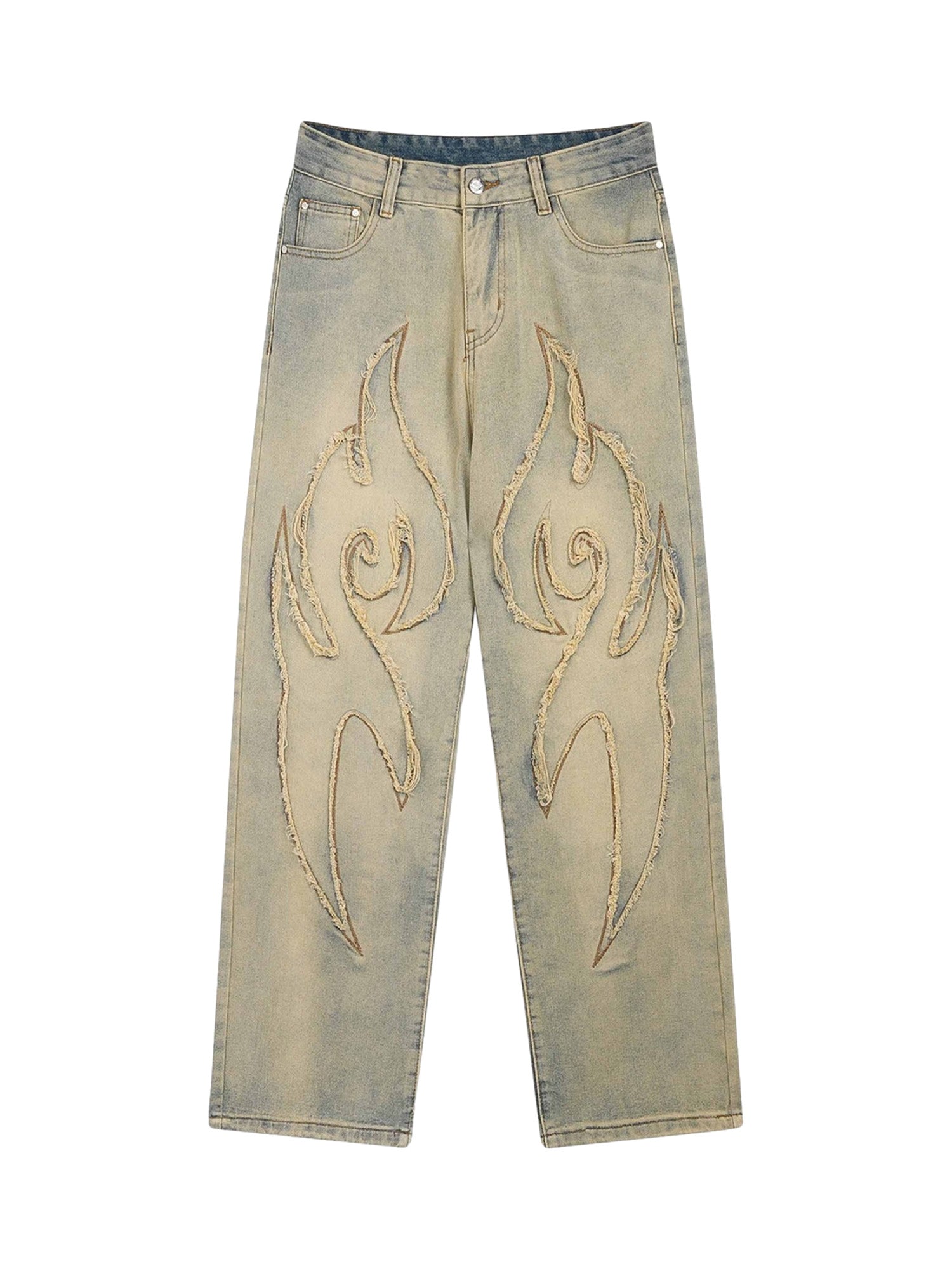 American Embroidered Straight-leg Jeans - 1651