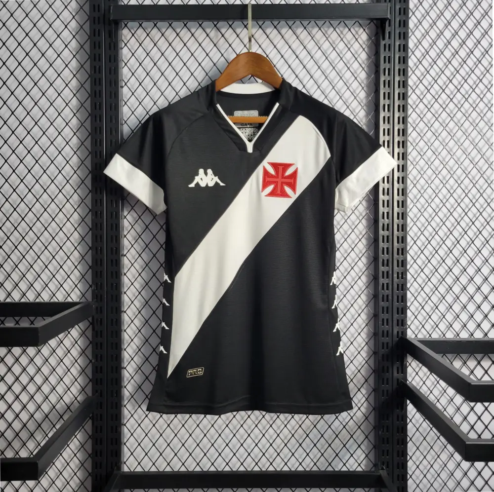 Camisa Vasco da Gama Home 22/23 Feminina - Preta e Branca
