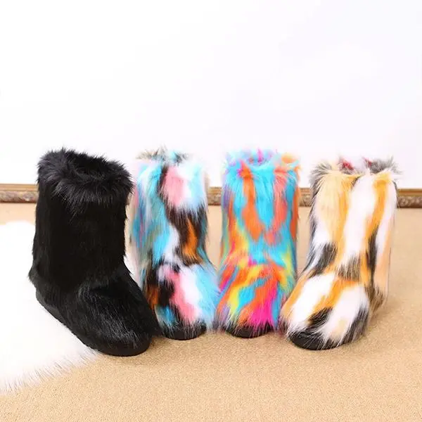 Women's Casual Warm Plush Mid-Leg Snow Boots 48476185S