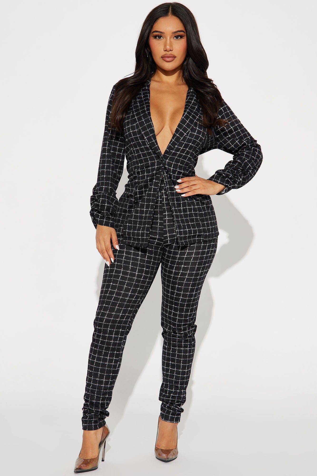 Office Sweetheart Blazer Set - Black
