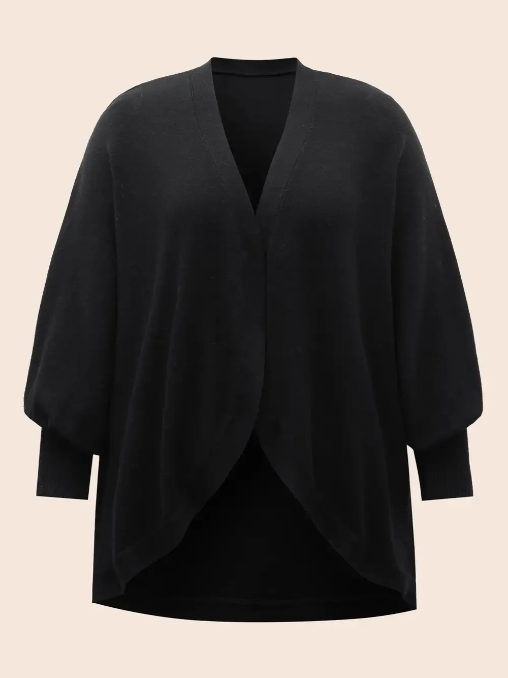 Supersoft Curved Hem Open Cardigan