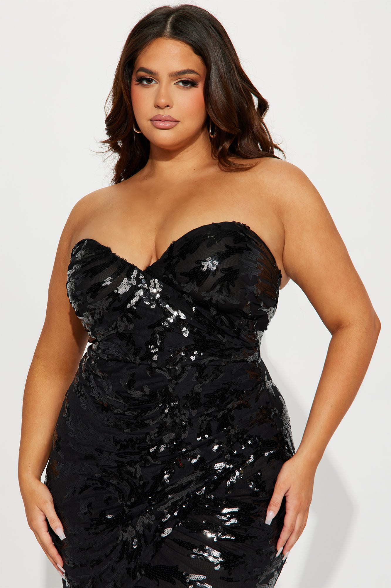 Luxury Sequin Maxi Dress - Black