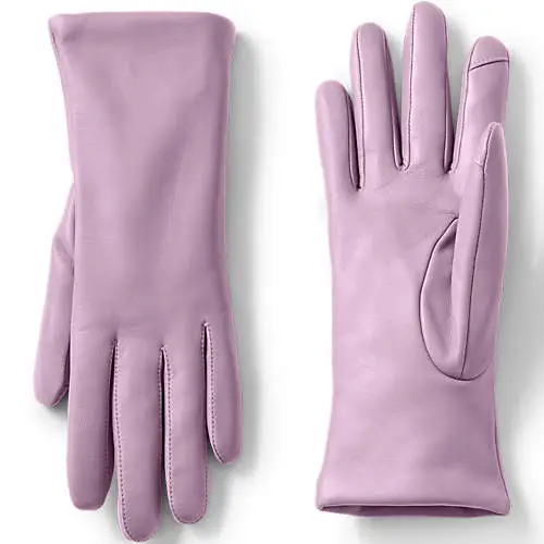 Women's EZ Touch Screen Cashmere Lined Leather Gloves