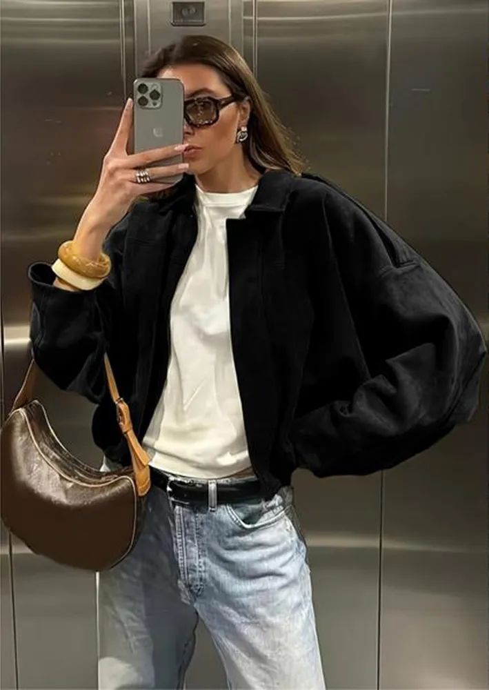 Women's Casual Loose Military Short Coat (Spring/Autumn, Army Color, Daily Wear)