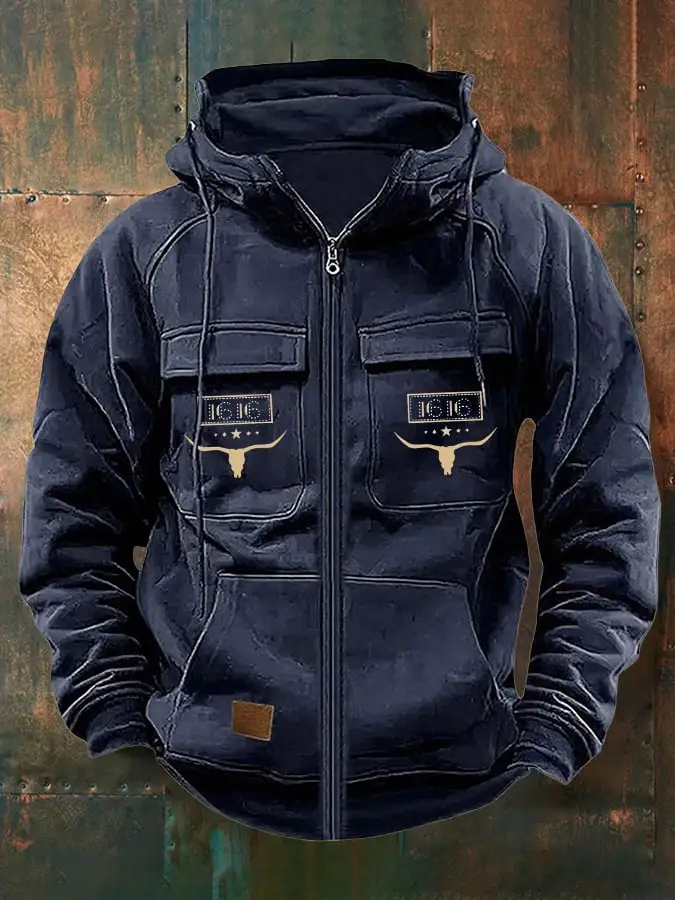 Men's Western Print Hoodie