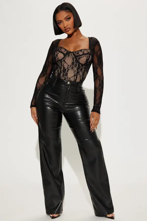 Analisa Lace Corset Top - Black/combo