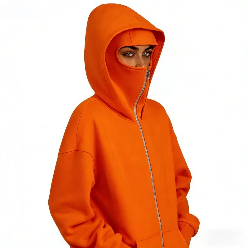 Women's Hooded Sweatshirt - With Full Face Mask