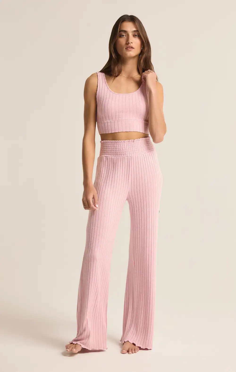 Dawn Smocked Rib Pant