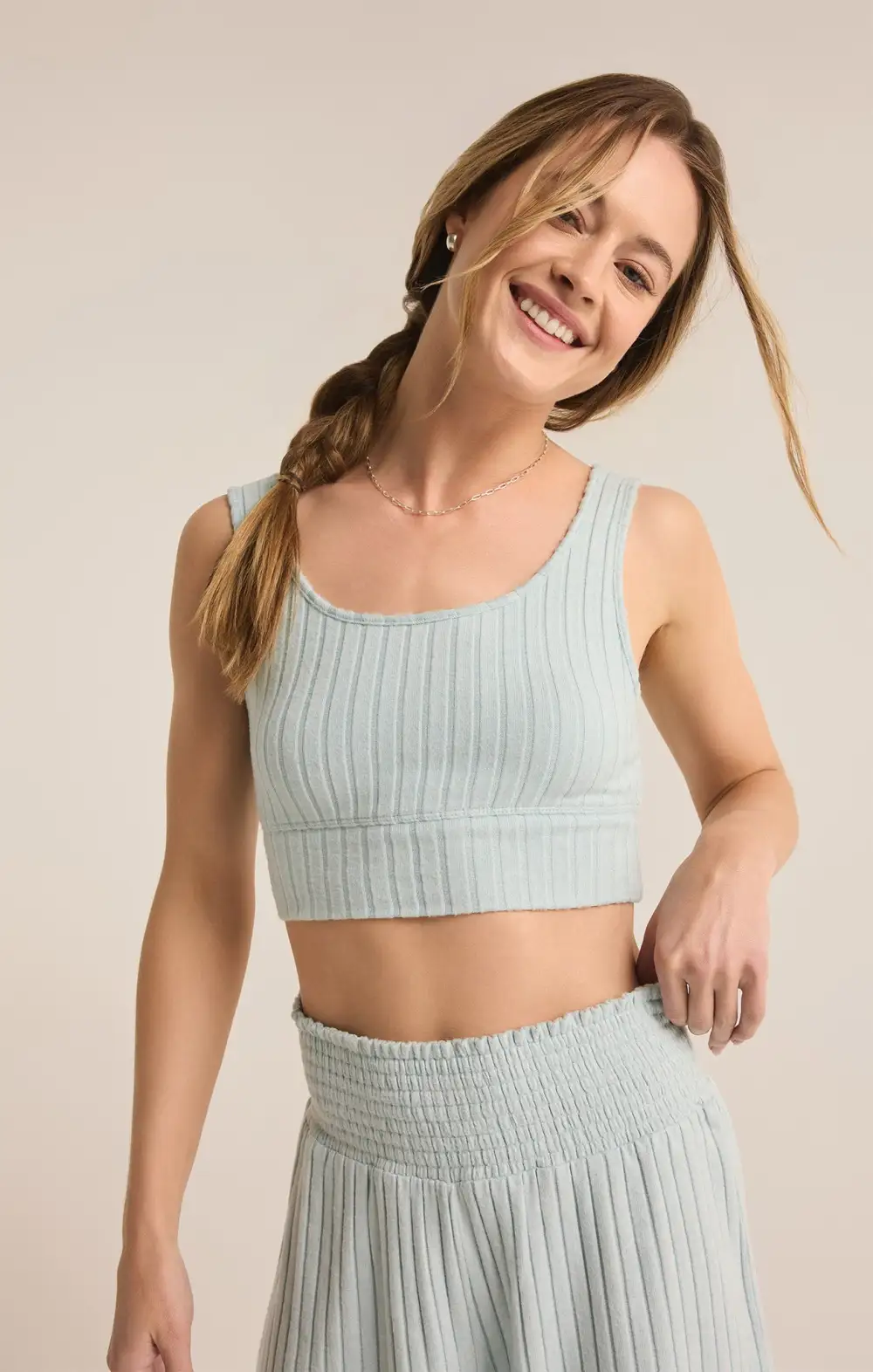 Zoe Silky Rib Tank Bra