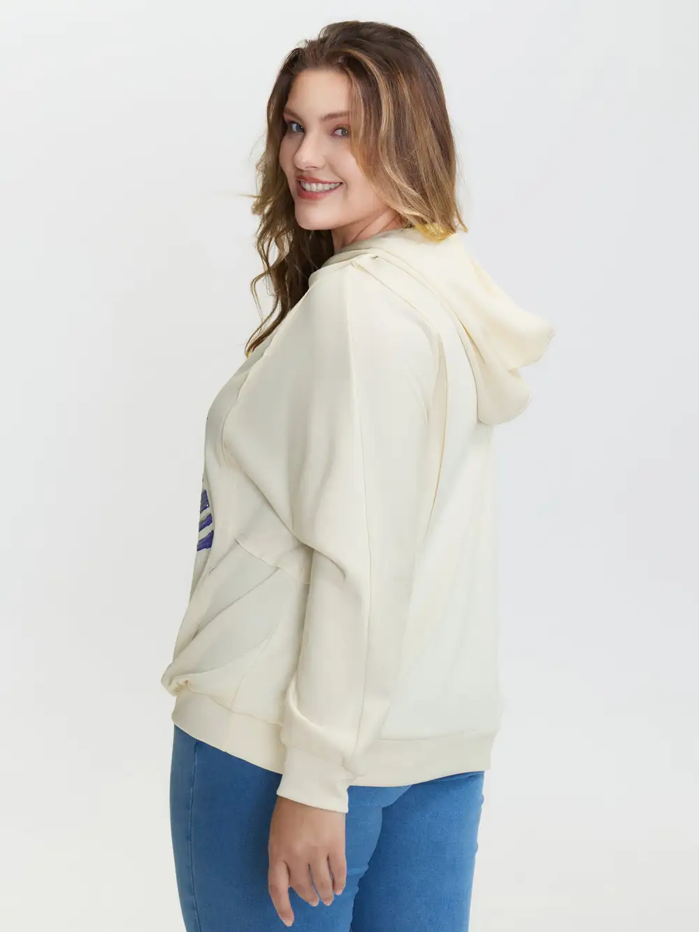 Supersoft Cat Embroidered Sequin Hoodie