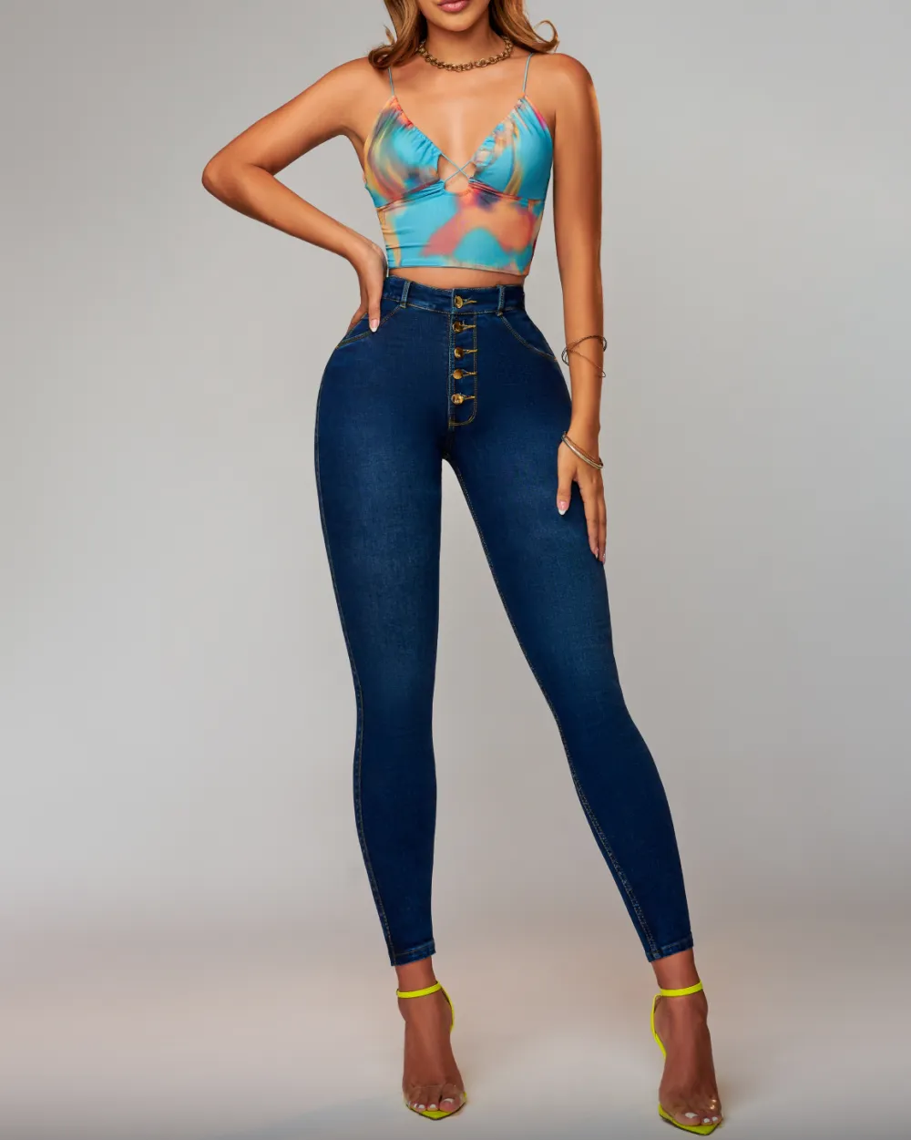 Push Up Jeans Glamour Glow