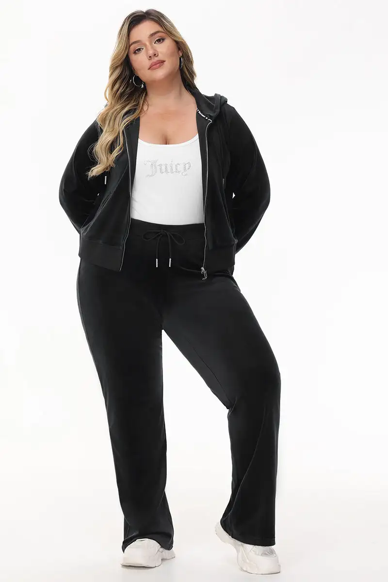 Bridesmaid Big Bling Velour Track Pants