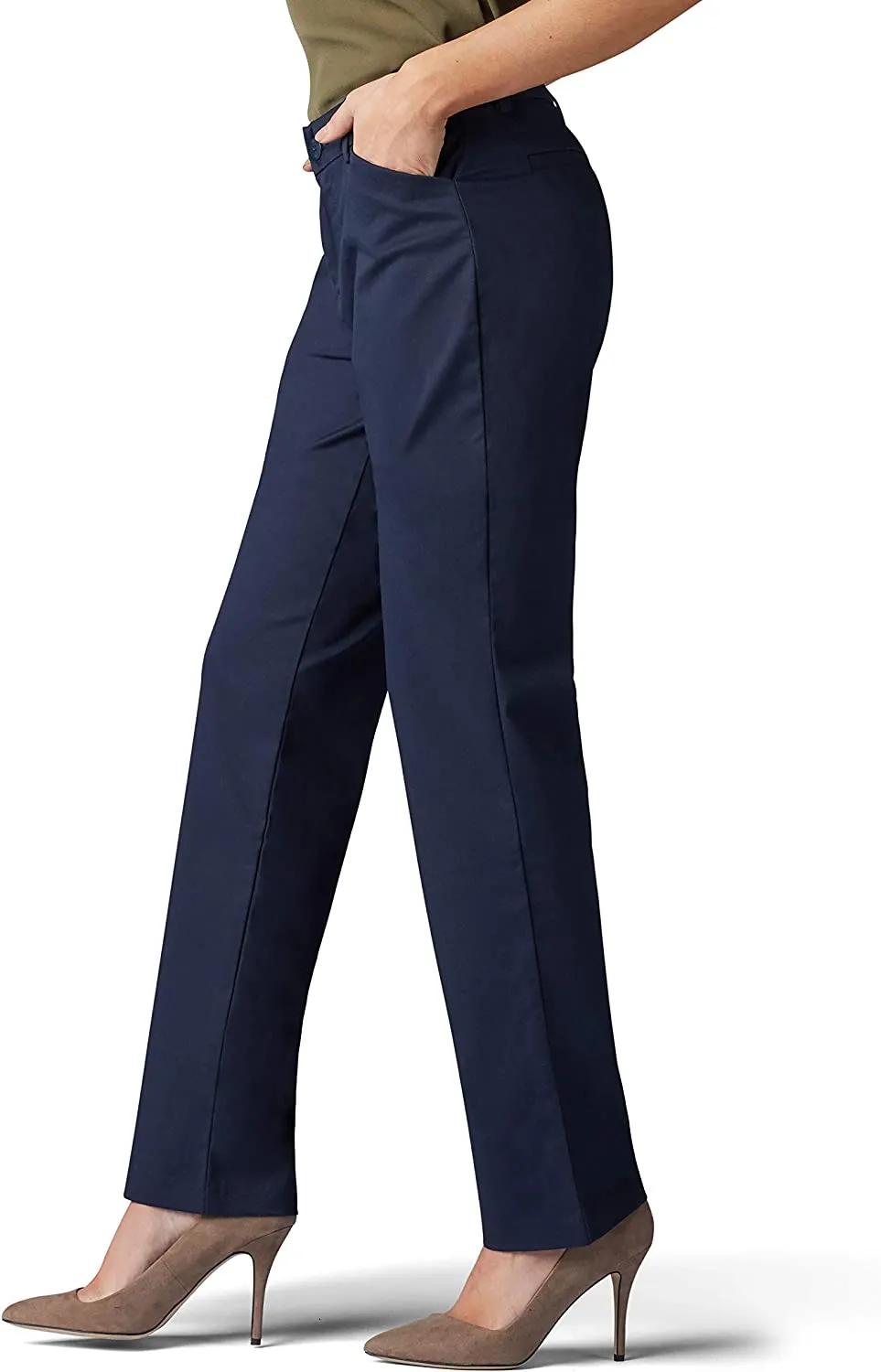 Women's Wrinkle Free Relaxed Fit Straight Leg Pant