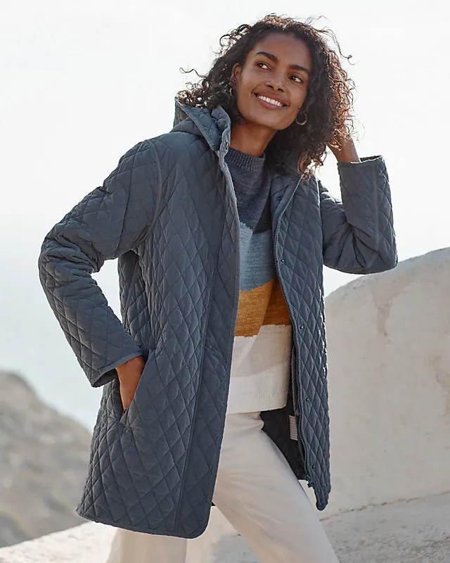 Recycled Quilted Car Coat