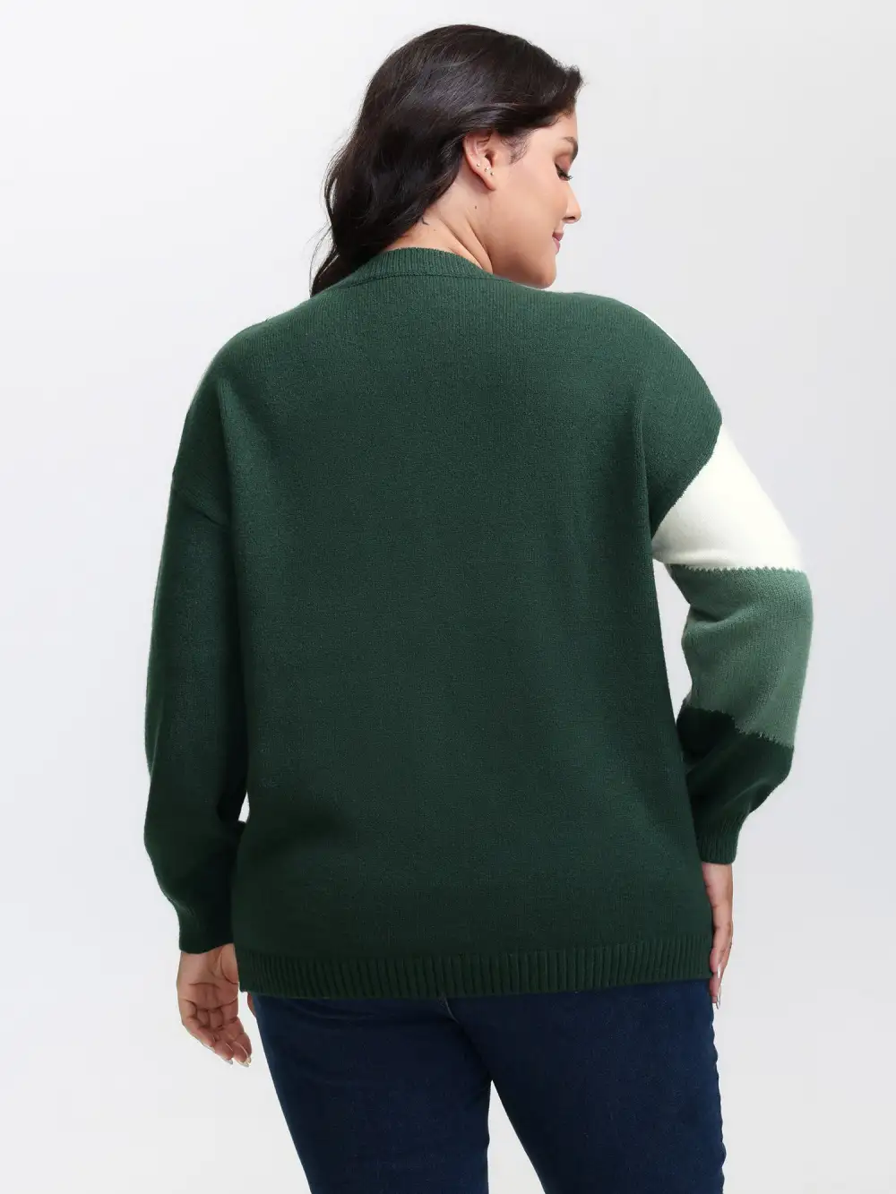Colorblock Drop Shoulder Pullover