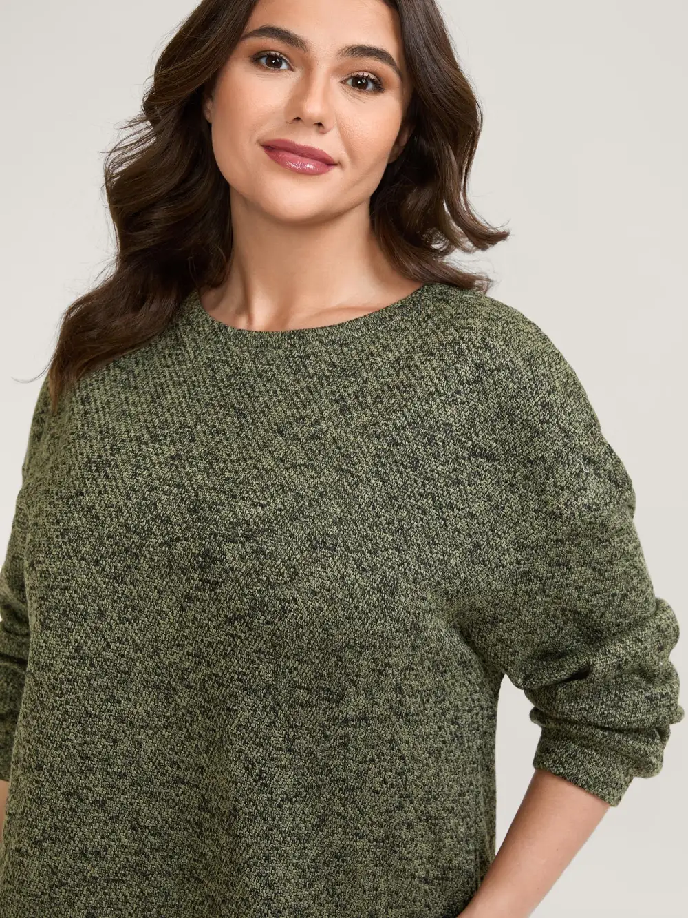 Relaxed Fit Split Hem Pullover