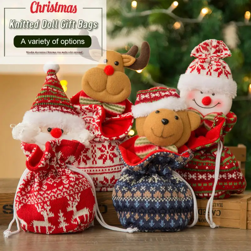 🎉Christmas Knitted Doll Gift Bags