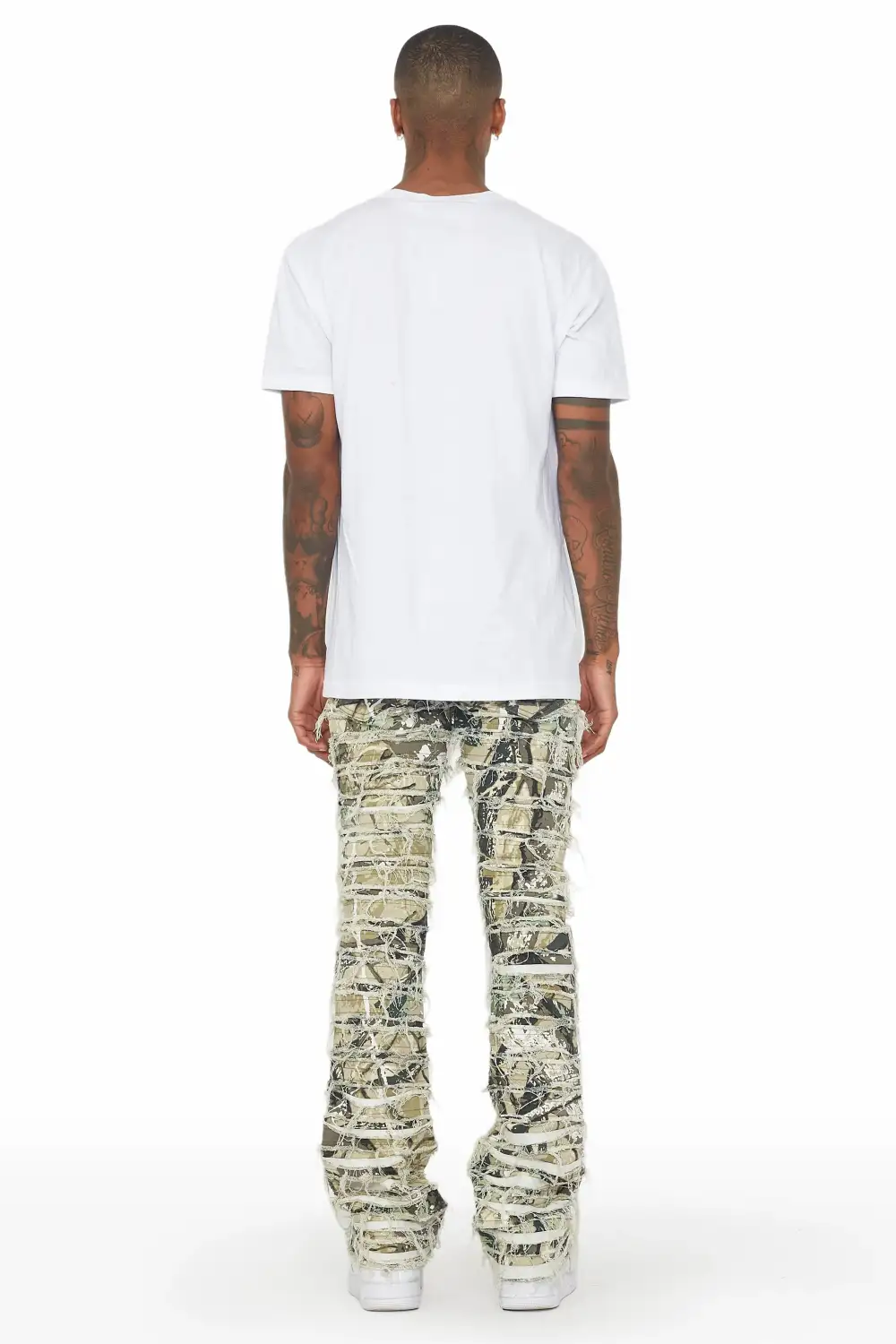 Cassius Tree Camo Stacked Flare Jean