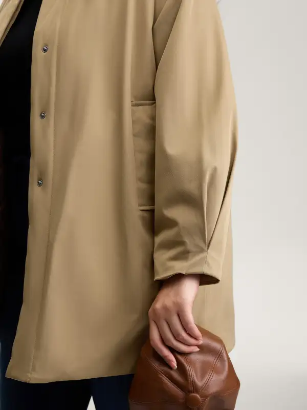 Balloon Sleeve Long Quilted Jacket