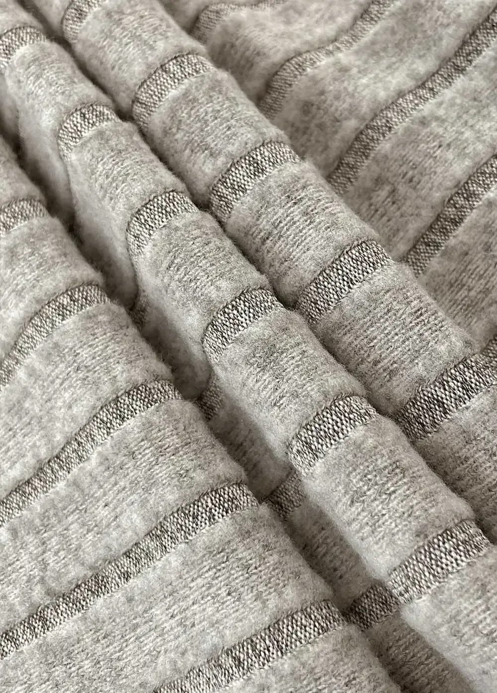 Gray Brown Tummy Coverage Long Sleeve V Neck Hoodie