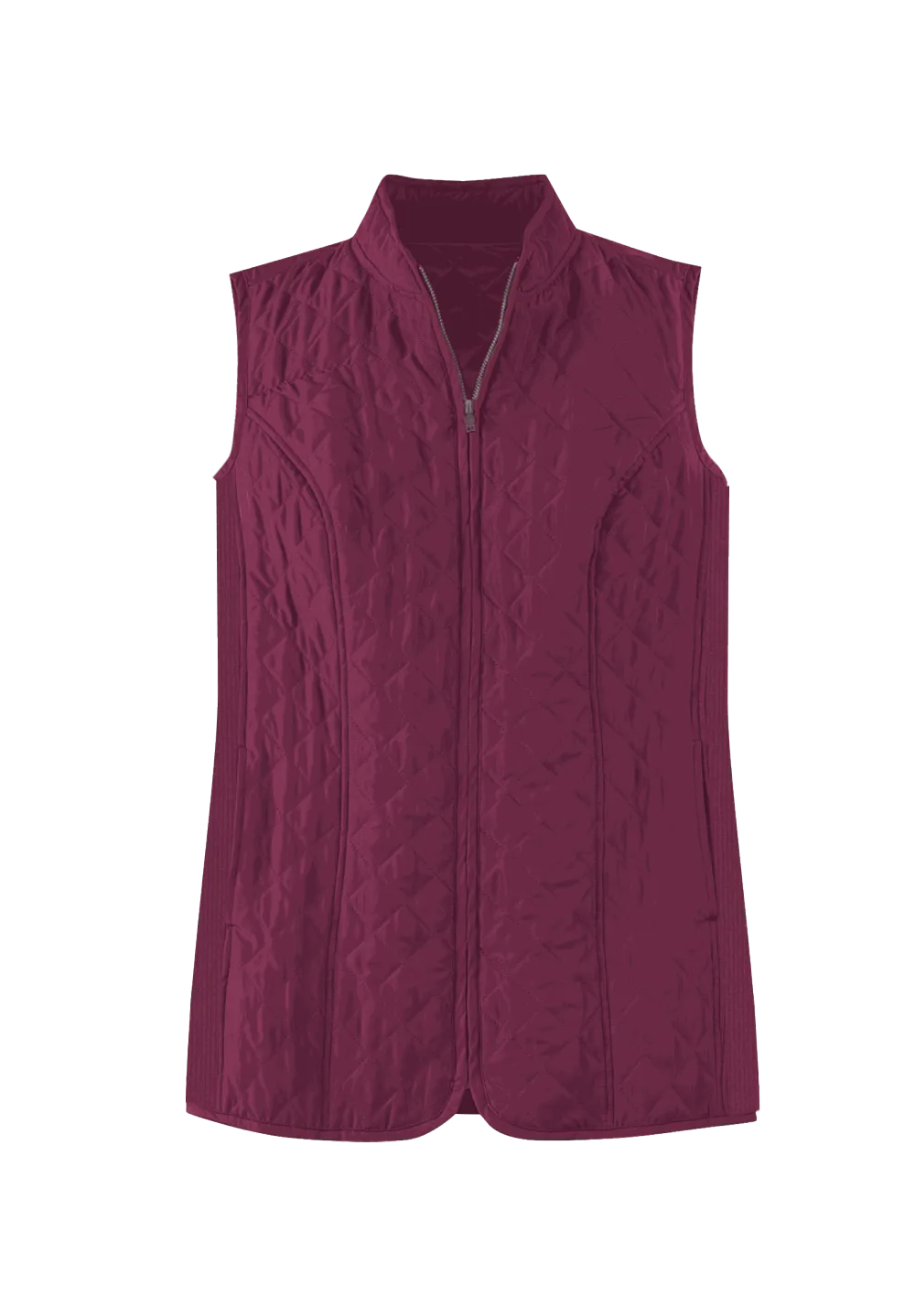 Zip-Front Quilted Vest