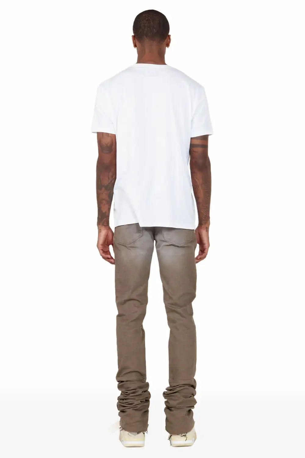 Filip Khaki Super Stacked Flare Jean