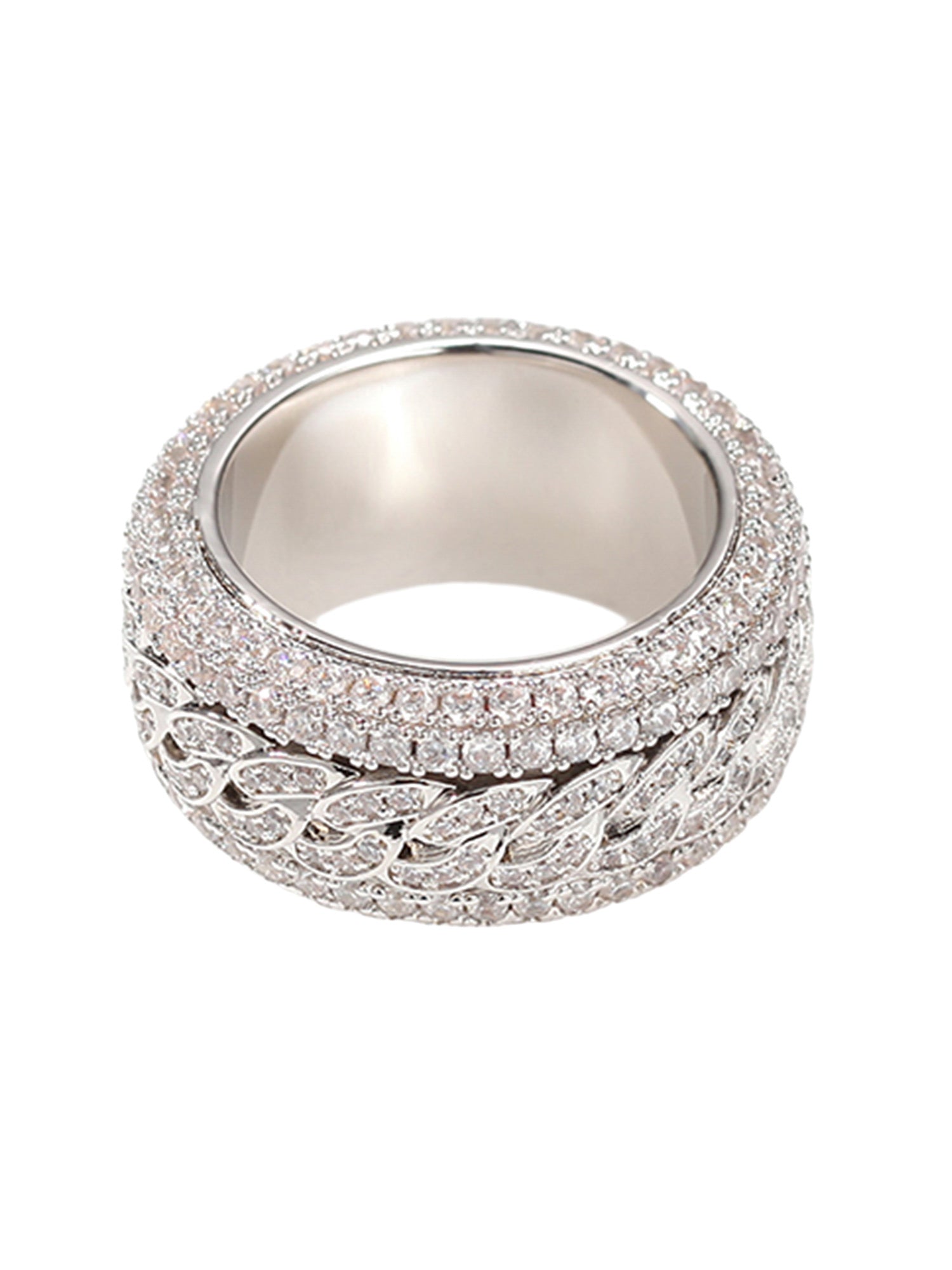 Full Diamond Spinnable Ring
