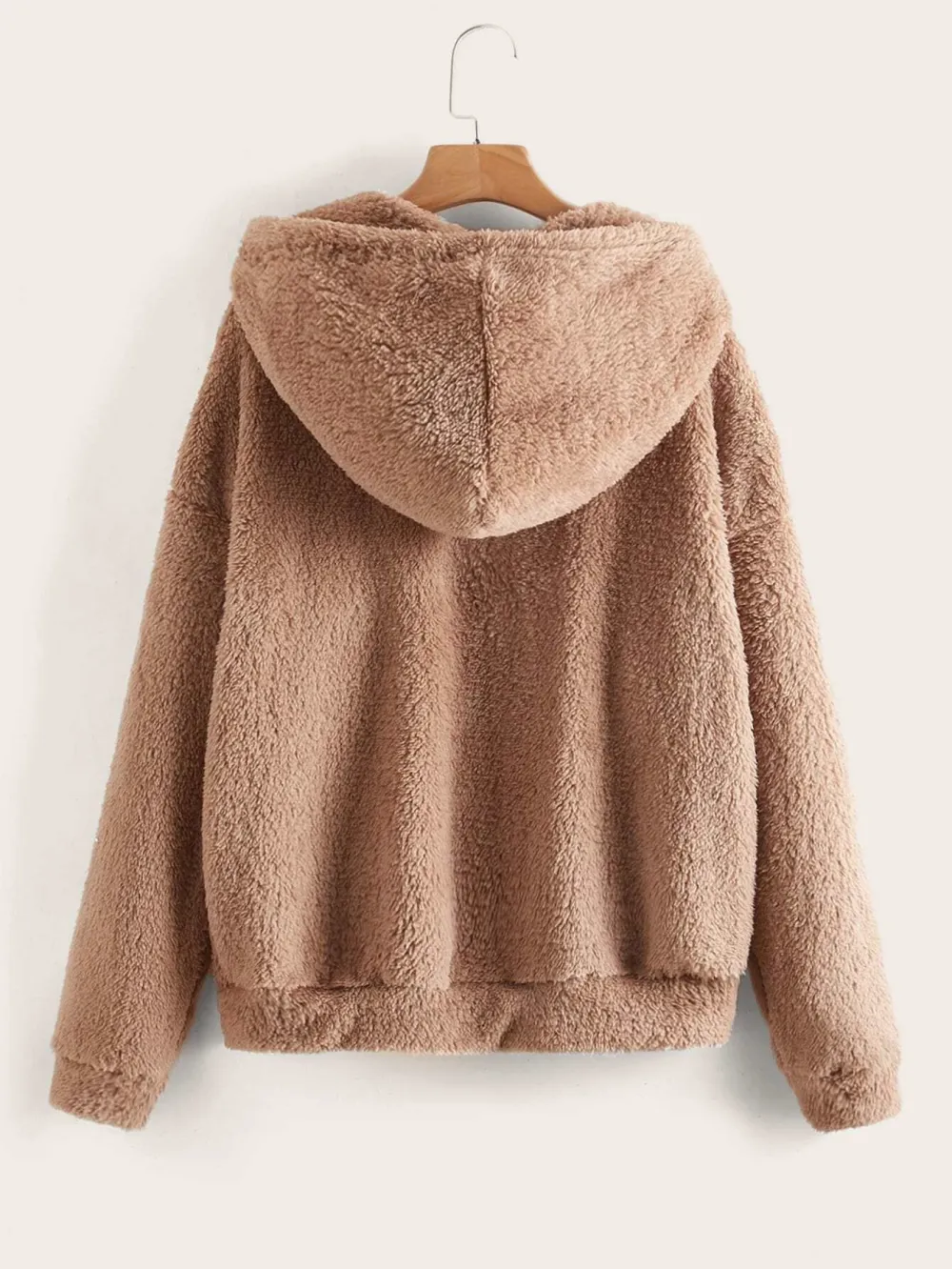 Autumn Warm & Comfortable Casual Gray Plush Jacket, Suitable For Going Out