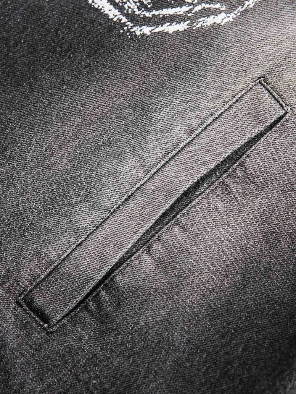 American Retro Distressed Washed Denim Hoodie