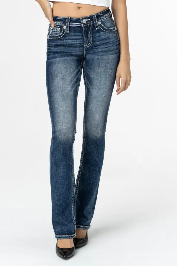 Spring Bloom Slim Bootcut Jeans