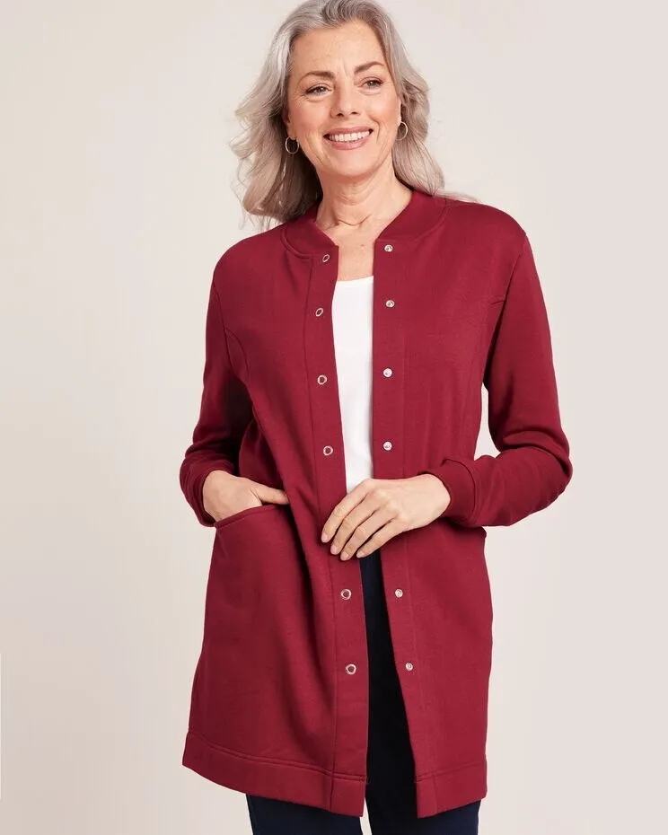 Long Snap-Front Jacket