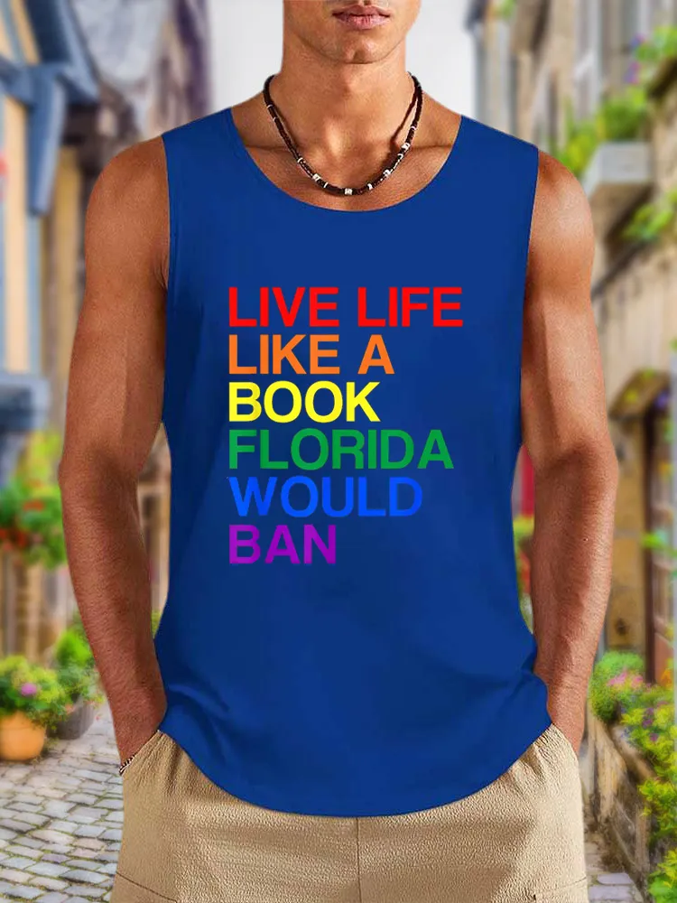 Men'S Vests Live Like Book In Florida