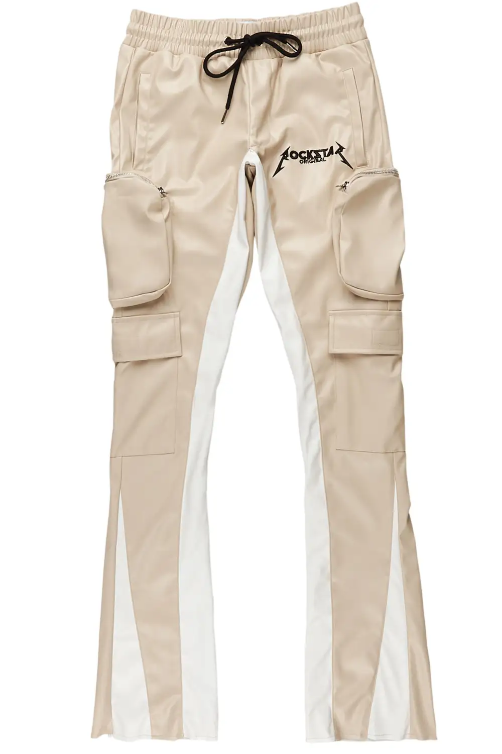 Lawson Beige/White Stacked Flare Pants