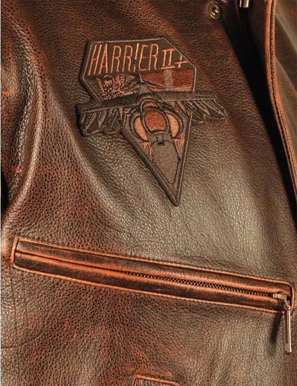 HARRIER TOP GUN CAP AVIATOR LEATHER JACKET