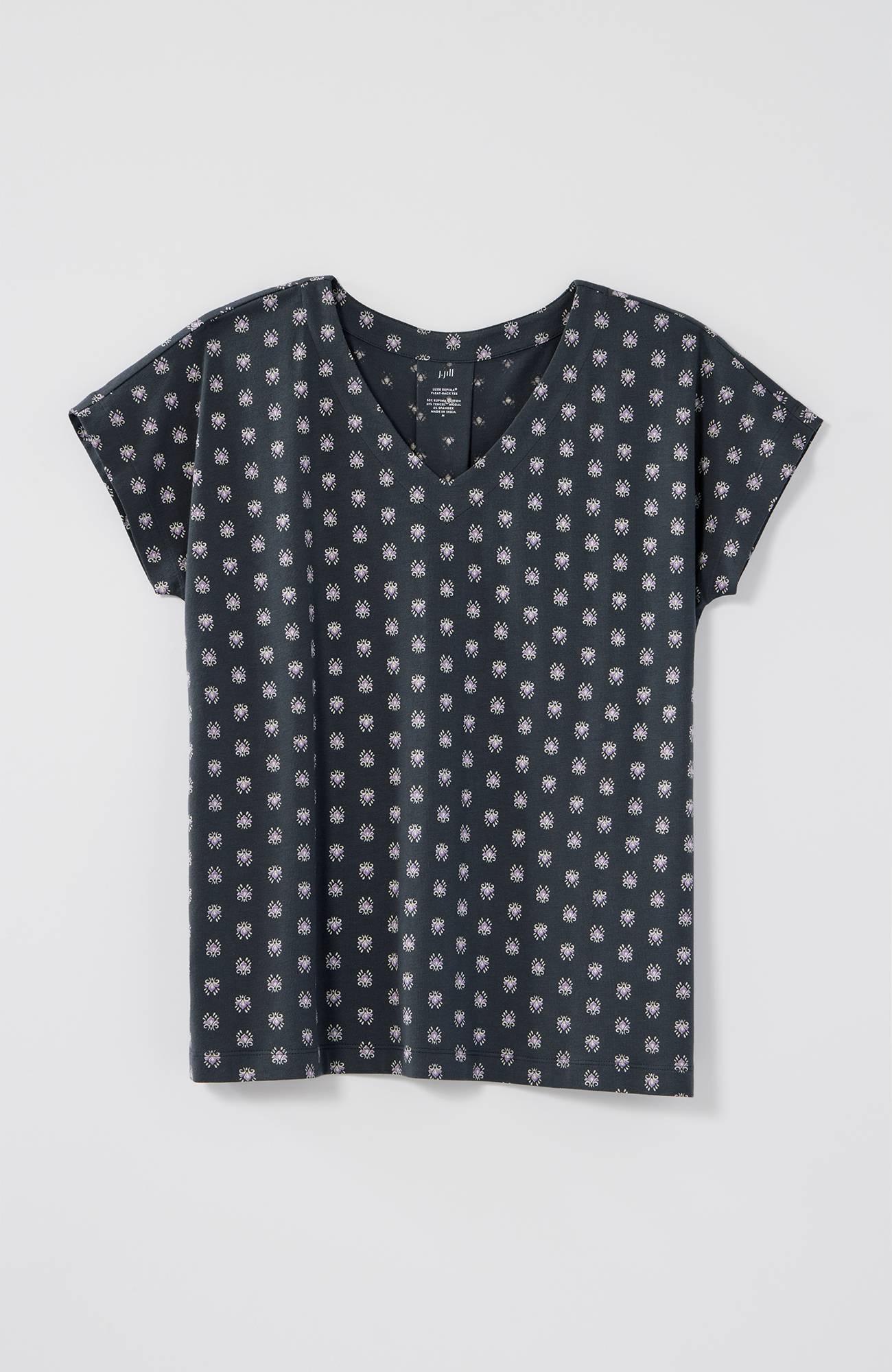 luxe supimaÂ® pleat-back tee