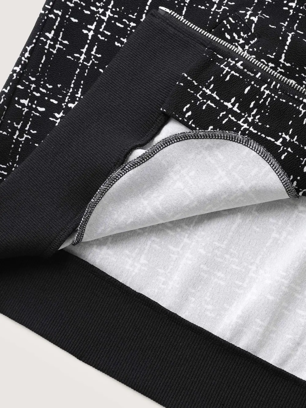 Tweed Color Contrast Zipper Jacket