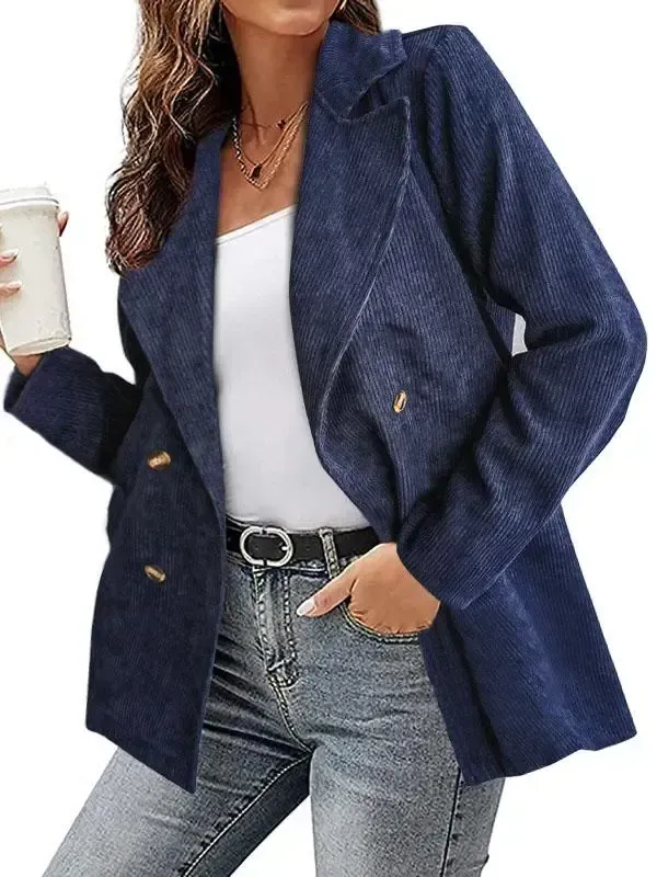 Women Long Sleeve V-neck Jacket Blazer Coats Top