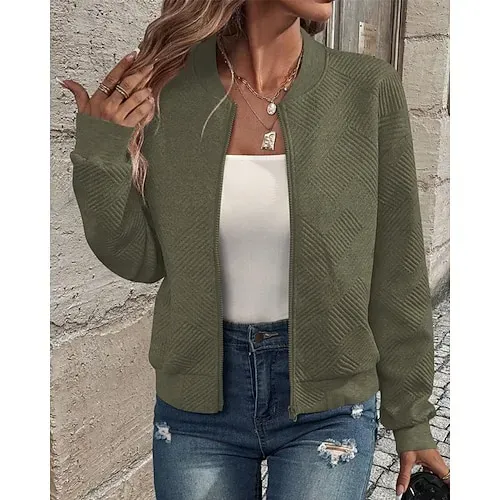 Women's Texture Sweatshirt Waffle Sweatshirt  Pullover Hoodie Sweatshirt Plain Streetwear Casual Long Sleeve Hooded Regular Tops Street Holiday Going out Buttons Black White Pink Wine Fall Winter