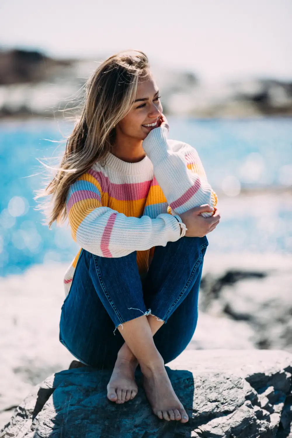 The Sunset Striped Sweater