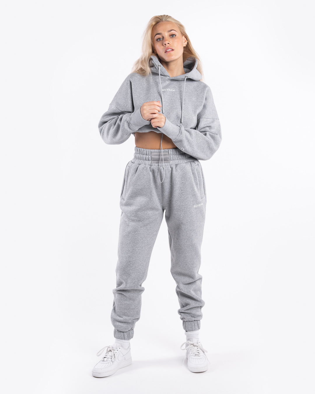 Johnson Cropped Hoodie - Grey