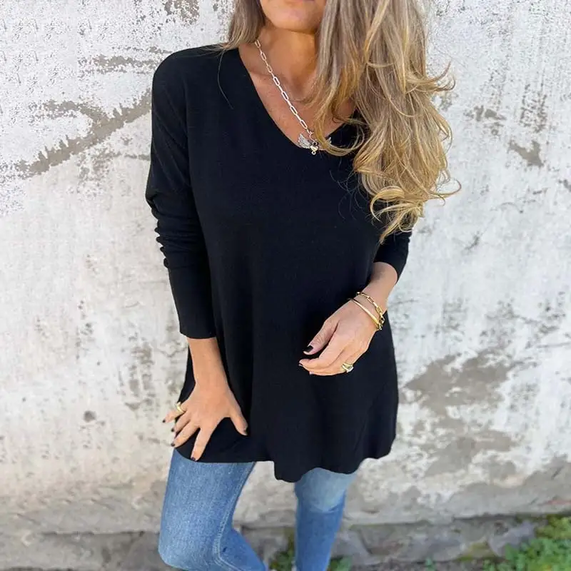 ✨New Arrival✨💕Women's  Long Sleeve Tunic Top with Side Slits