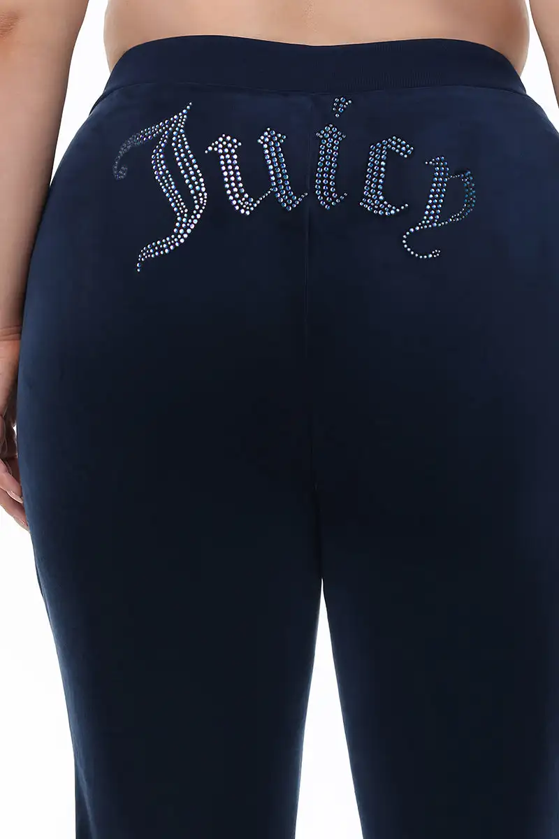 Technicolor Big Bling Velour Track Pants