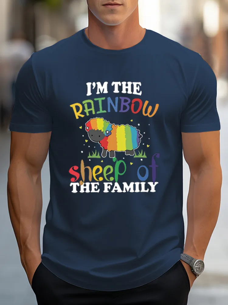 Men'S T-Shirt I M The Rainbow Sheep Of The Family