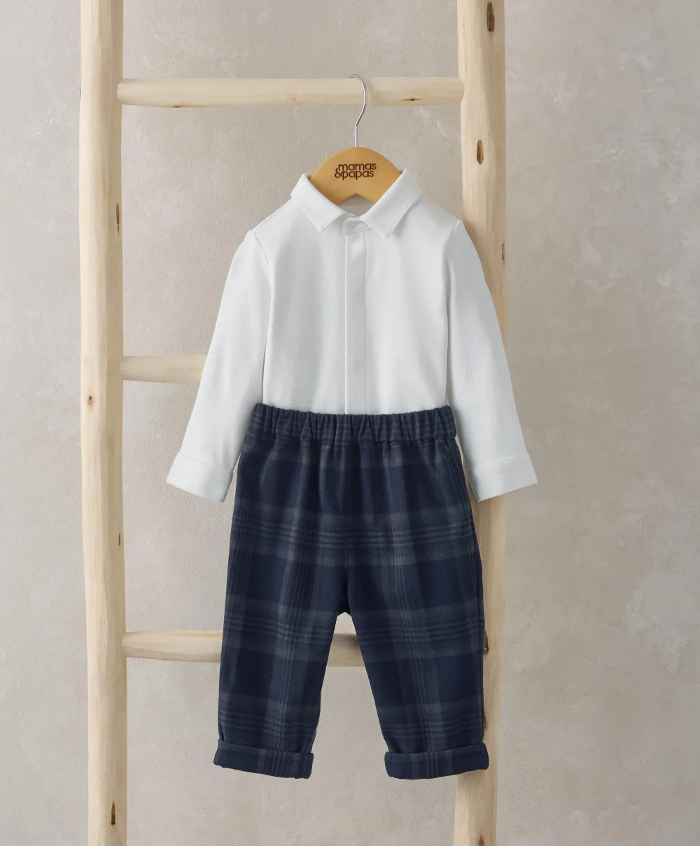 Woven Check Trousers & Bodysuit