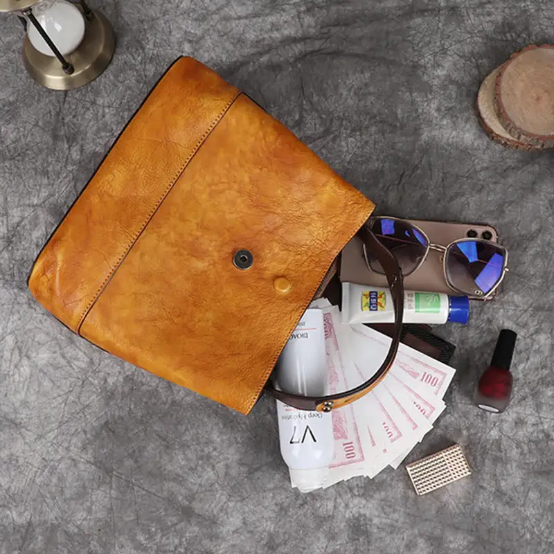 Women Retro Leather Handbag Crossbody Bag
