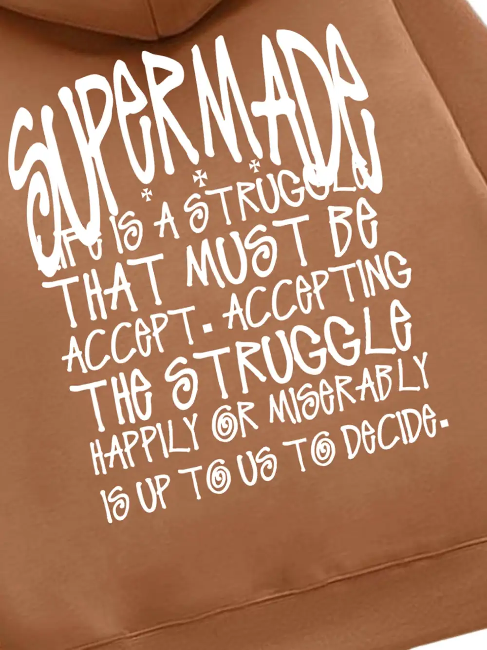 Interest Letter Print Hoodie