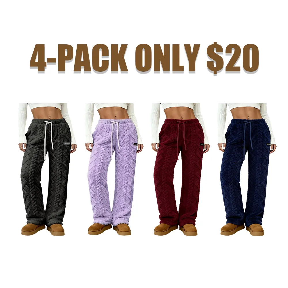 Women's wool lining casual pants
